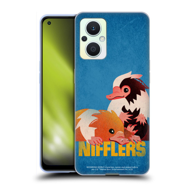 Fantastic Beasts: Secrets of Dumbledore Graphic Badges Nifflers Soft Gel Case for OPPO Reno8 Lite