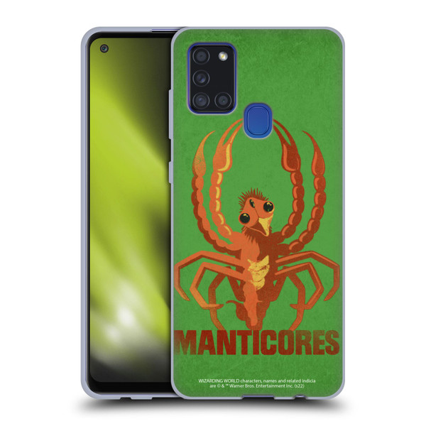Fantastic Beasts: Secrets of Dumbledore Graphic Badges Manticores Soft Gel Case for Samsung Galaxy A21s (2020)