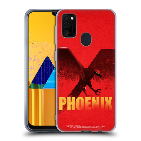 Fantastic Beasts: Secrets of Dumbledore Graphic Badges Phoenix Soft Gel Case for Samsung Galaxy M30s (2019)/M21 (2020)