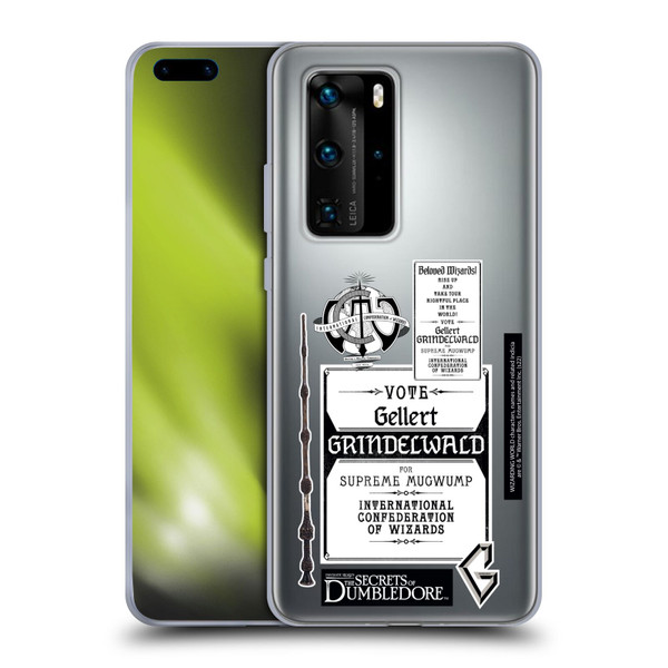 Fantastic Beasts: Secrets of Dumbledore Graphics Gellert Grindelwald Soft Gel Case for Huawei P40 Pro / P40 Pro Plus 5G