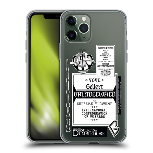 Fantastic Beasts: Secrets of Dumbledore Graphics Gellert Grindelwald Soft Gel Case for Apple iPhone 11 Pro