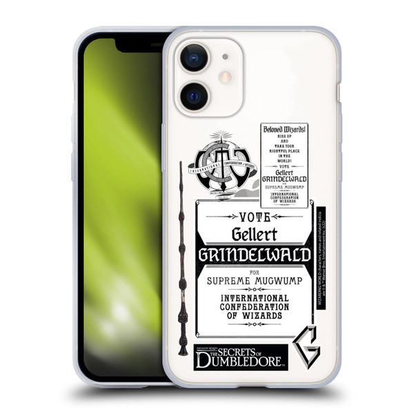 Fantastic Beasts: Secrets of Dumbledore Graphics Gellert Grindelwald Soft Gel Case for Apple iPhone 12 Mini
