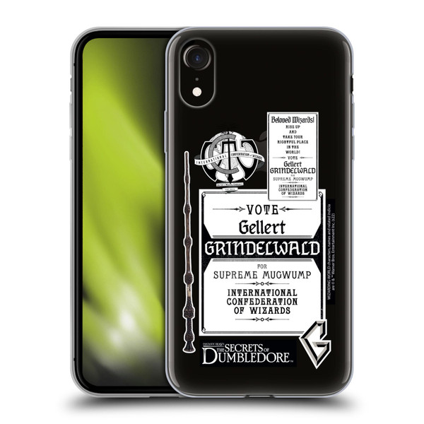 Fantastic Beasts: Secrets of Dumbledore Graphics Gellert Grindelwald Soft Gel Case for Apple iPhone XR