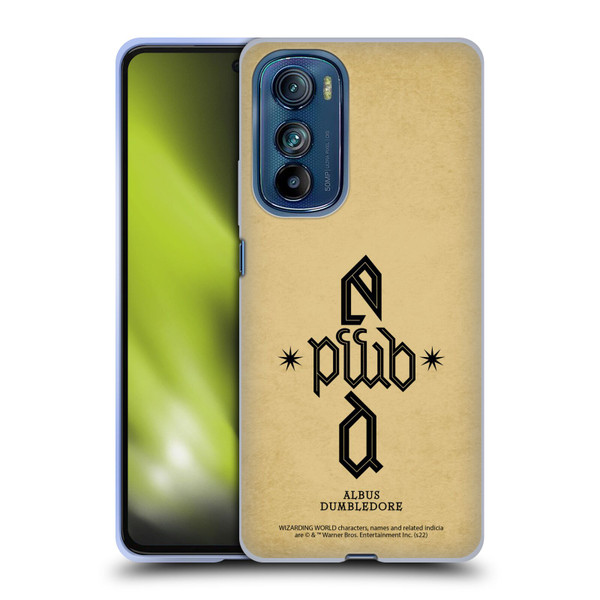 Fantastic Beasts: Secrets of Dumbledore Graphics Dumbledore's Monogram Soft Gel Case for Motorola Edge 30