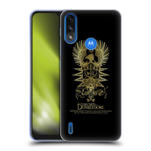 Fantastic Beasts: The Secrets of Dumbledore Graphics Dumbledore's Crest Soft Gel Case for Motorola Moto E7 Power / Moto E7i Power