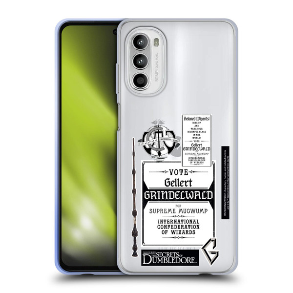 Fantastic Beasts: Secrets of Dumbledore Graphics Gellert Grindelwald Soft Gel Case for Motorola Moto G52