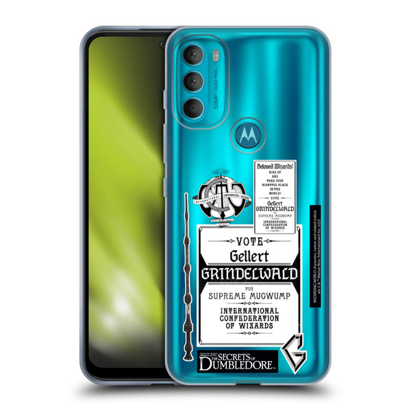 Fantastic Beasts: Secrets of Dumbledore Graphics Gellert Grindelwald Soft Gel Case for Motorola Moto G71 5G