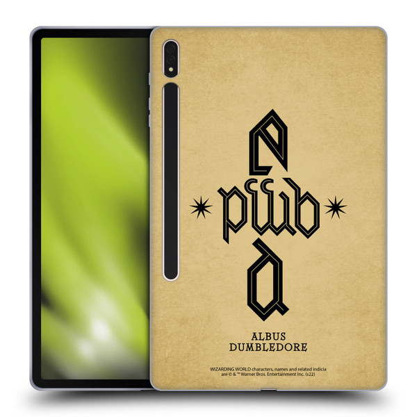 Fantastic Beasts: Secrets of Dumbledore Graphics Dumbledore's Monogram Soft Gel Case for Samsung Galaxy Tab S8 Plus