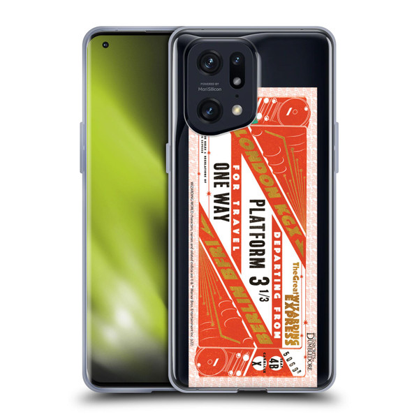 Fantastic Beasts: Secrets of Dumbledore Graphics Train Ticket Soft Gel Case for OPPO Find X5 Pro