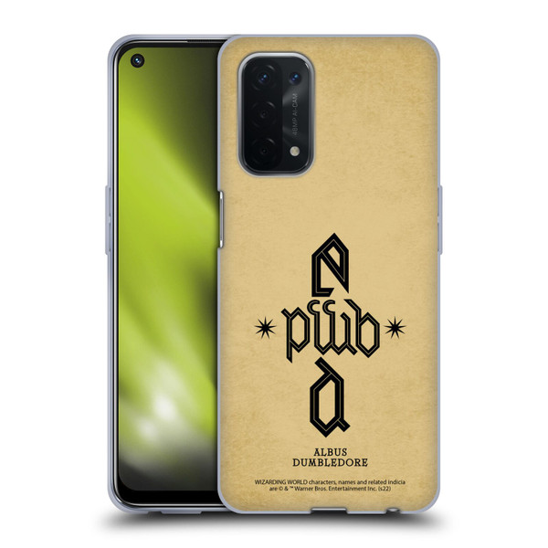 Fantastic Beasts: Secrets of Dumbledore Graphics Dumbledore's Monogram Soft Gel Case for OPPO A54 5G