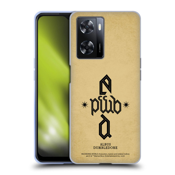 Fantastic Beasts: Secrets of Dumbledore Graphics Dumbledore's Monogram Soft Gel Case for OPPO A57s