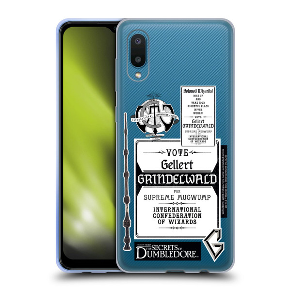 Fantastic Beasts: Secrets of Dumbledore Graphics Gellert Grindelwald Soft Gel Case for Samsung Galaxy A02/M02 (2021)