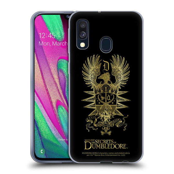 Fantastic Beasts: The Secrets of Dumbledore Graphics Dumbledore's Crest Soft Gel Case for Samsung Galaxy A40 (2019)