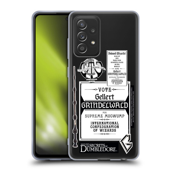Fantastic Beasts: Secrets of Dumbledore Graphics Gellert Grindelwald Soft Gel Case for Samsung Galaxy A52 / A52s / 5G (2021)