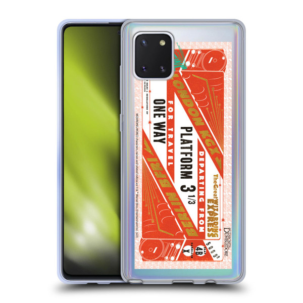 Fantastic Beasts: Secrets of Dumbledore Graphics Train Ticket Soft Gel Case for Samsung Galaxy Note10 Lite