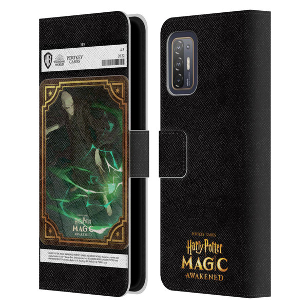 Harry Potter: Magic Awakened Characters Voldemort Card Leather Book Wallet Case Cover For HTC Desire 21 Pro 5G