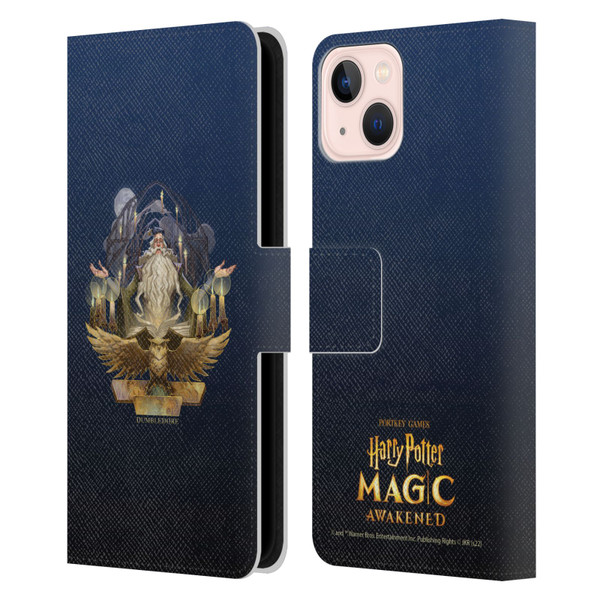 Harry Potter: Magic Awakened Characters Dumbledore Leather Book Wallet Case Cover For Apple iPhone 13