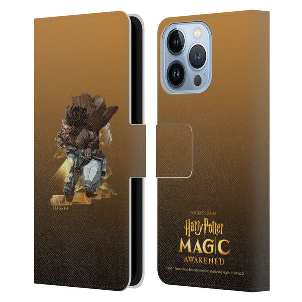 Harry Potter: Magic Awakened Characters Hagrid Leather Book Wallet Case Cover For Apple iPhone 13 Pro