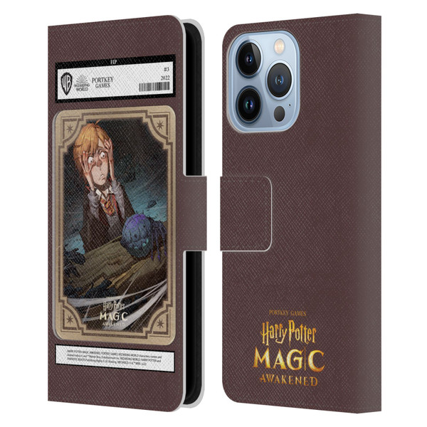Harry Potter: Magic Awakened Characters Ronald Weasley Card Leather Book Wallet Case Cover For Apple iPhone 13 Pro