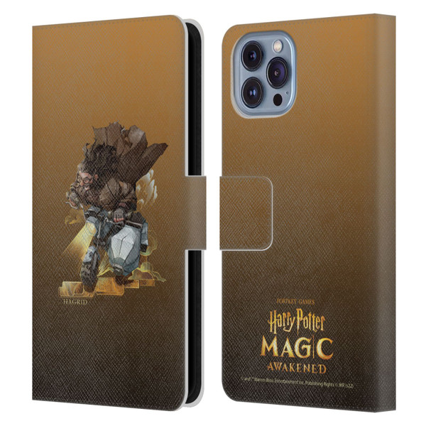 Harry Potter: Magic Awakened Characters Hagrid Leather Book Wallet Case Cover For Apple iPhone 14