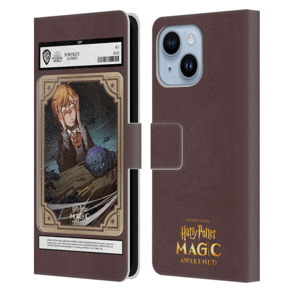 Harry Potter: Magic Awakened Characters Ronald Weasley Card Leather Book Wallet Case Cover For Apple iPhone 14 Plus