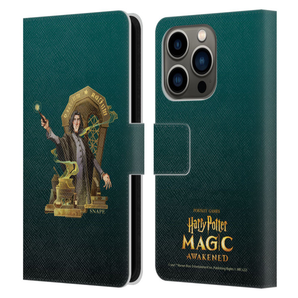 Harry Potter: Magic Awakened Characters Snape Leather Book Wallet Case Cover For Apple iPhone 14 Pro