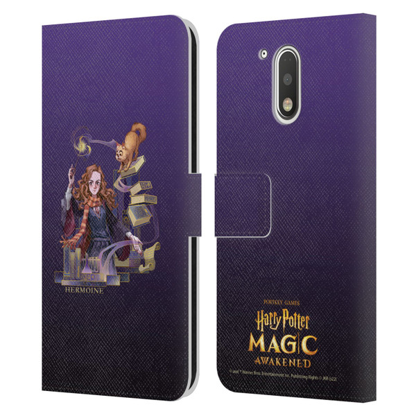 Harry Potter: Magic Awakened Characters Hermione Leather Book Wallet Case Cover For Motorola Moto G41