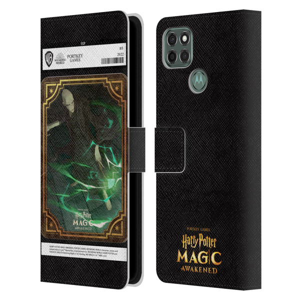 Harry Potter: Magic Awakened Characters Voldemort Card Leather Book Wallet Case Cover For Motorola Moto G9 Power