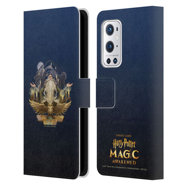 Harry Potter: Magic Awakened Characters Dumbledore Leather Book Wallet Case Cover For OnePlus 9 Pro