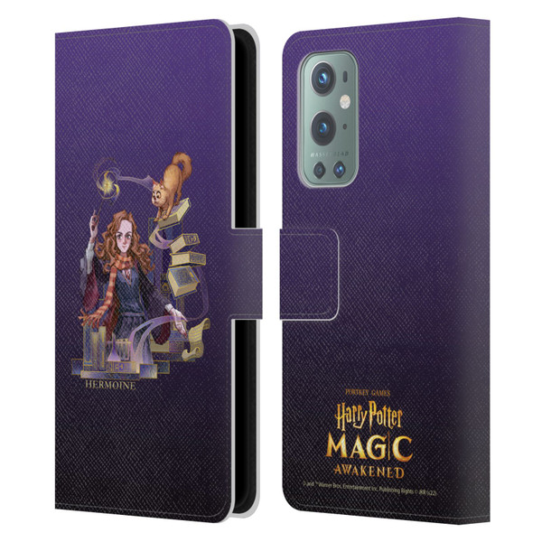 Harry Potter: Magic Awakened Characters Hermione Leather Book Wallet Case Cover For OnePlus 9
