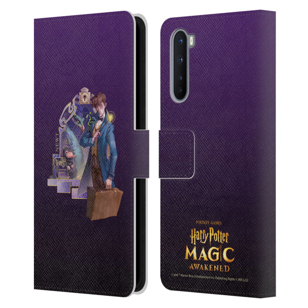 Harry Potter: Magic Awakened Characters Newt Leather Book Wallet Case Cover For OnePlus Nord 5G