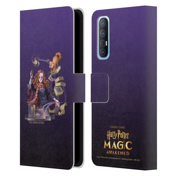 Harry Potter: Magic Awakened Characters Hermione Leather Book Wallet Case Cover For OPPO Find X2 Neo 5G