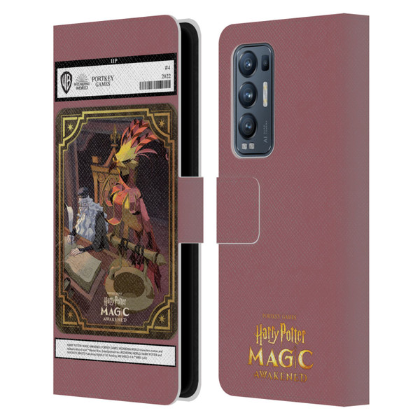 Harry Potter: Magic Awakened Characters Dumbledore Card Leather Book Wallet Case Cover For OPPO Find X3 Neo / Reno5 Pro+ 5G