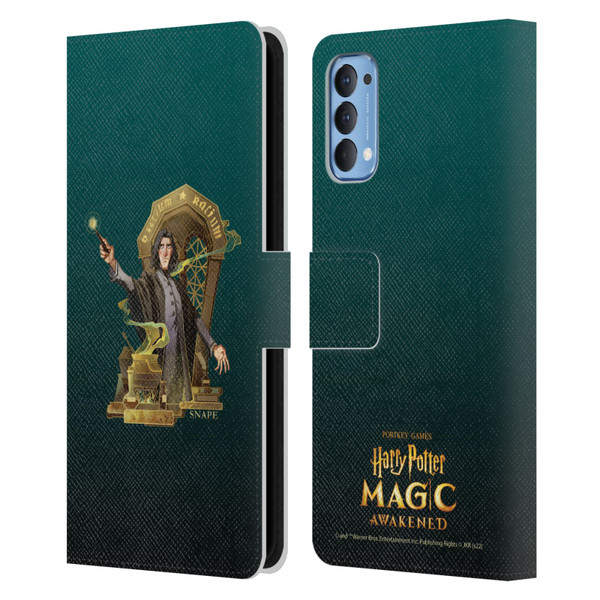 Harry Potter: Magic Awakened Characters Snape Leather Book Wallet Case Cover For OPPO Reno 4 5G