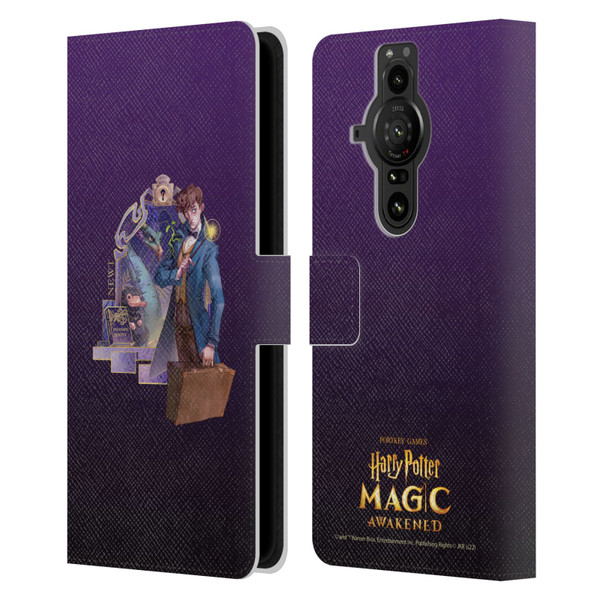 Harry Potter: Magic Awakened Characters Newt Leather Book Wallet Case Cover For Sony Xperia Pro-I