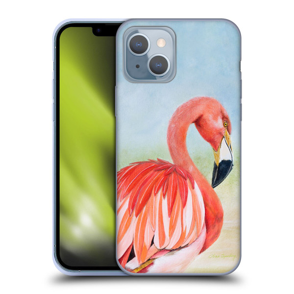 Lisa Sparling Birds And Nature Flamingo Soft Gel Case for Apple iPhone 14