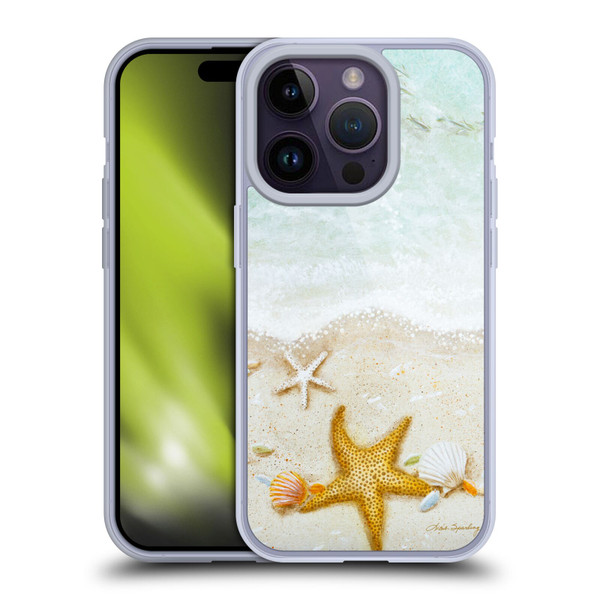 Lisa Sparling Birds And Nature Sandy Shore Soft Gel Case for Apple iPhone 14 Pro