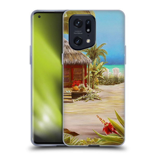 Lisa Sparling Birds And Nature Beach House Soft Gel Case for OPPO Find X5 Pro