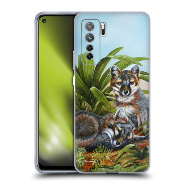 Lisa Sparling Creatures Red Fox Kits Soft Gel Case for Huawei Nova 7 SE/P40 Lite 5G