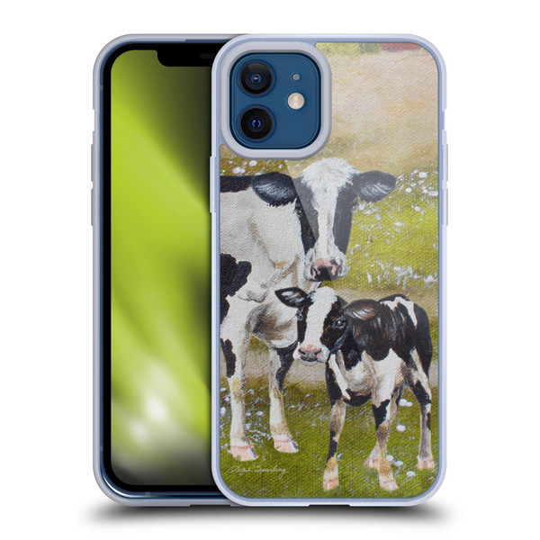 Lisa Sparling Creatures Two Cows Soft Gel Case for Apple iPhone 12 / iPhone 12 Pro