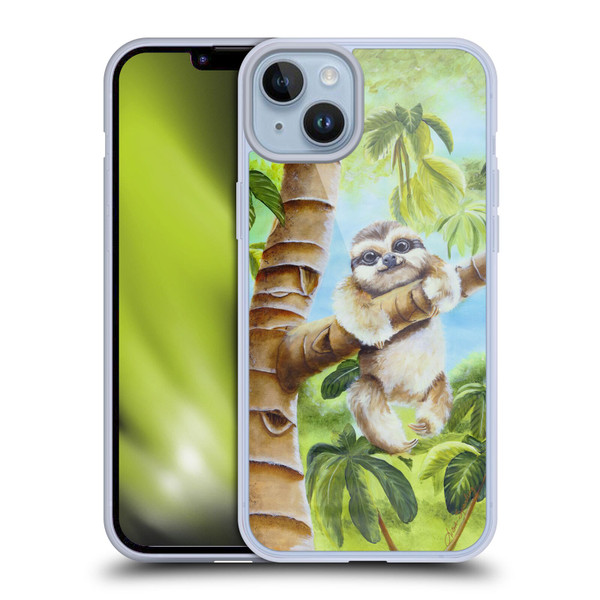 Lisa Sparling Creatures Cutest Sloth Soft Gel Case for Apple iPhone 14 Plus