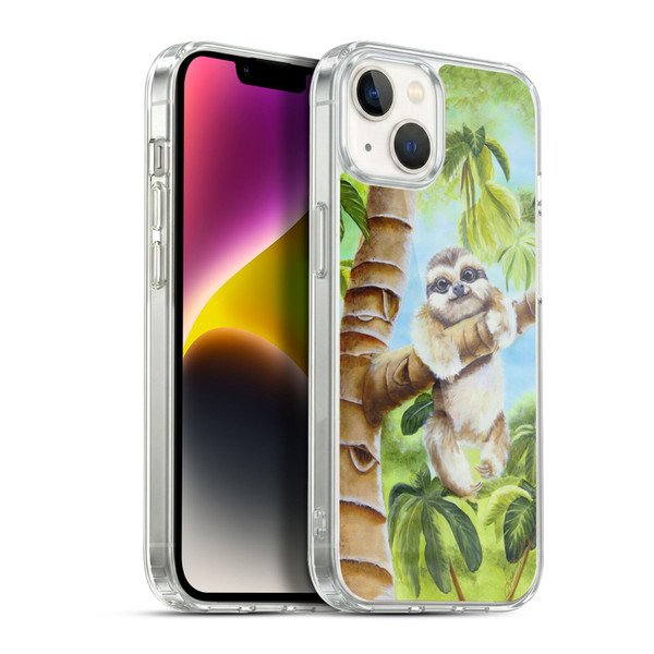 Lisa Sparling Creatures Cutest Sloth Soft Gel Case for Apple iPhone 14 Plus & MagSafe