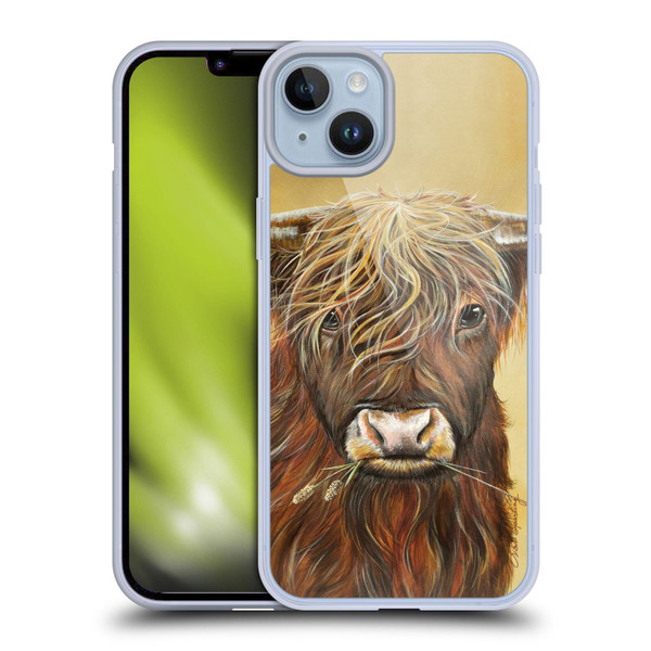 Lisa Sparling Creatures Highland Cow Fireball Soft Gel Case for Apple iPhone 14 Plus