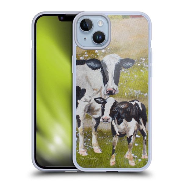 Lisa Sparling Creatures Two Cows Soft Gel Case for Apple iPhone 14 Plus