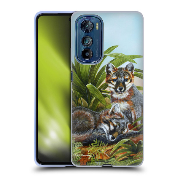 Lisa Sparling Creatures Red Fox Kits Soft Gel Case for Motorola Edge 30