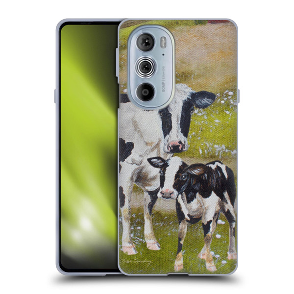Lisa Sparling Creatures Two Cows Soft Gel Case for Motorola Edge X30