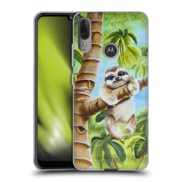 Lisa Sparling Creatures Cutest Sloth Soft Gel Case for Motorola Moto E6 Plus