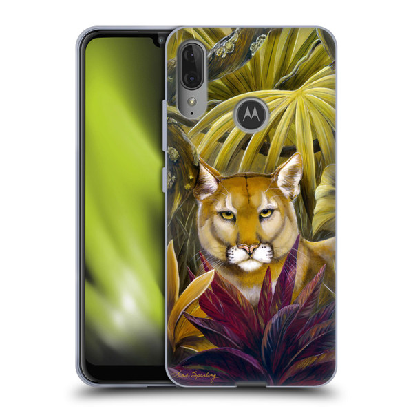 Lisa Sparling Creatures Florida Forest Panther Soft Gel Case for Motorola Moto E6 Plus