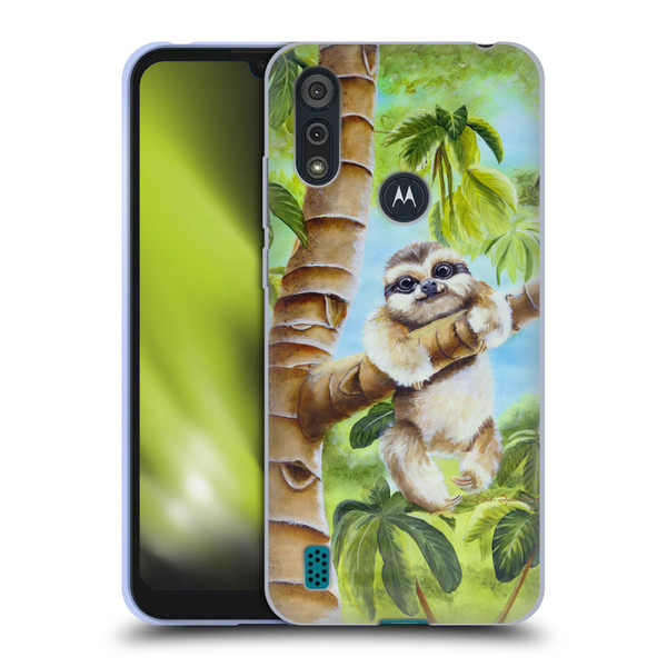 Lisa Sparling Creatures Cutest Sloth Soft Gel Case for Motorola Moto E6s (2020)