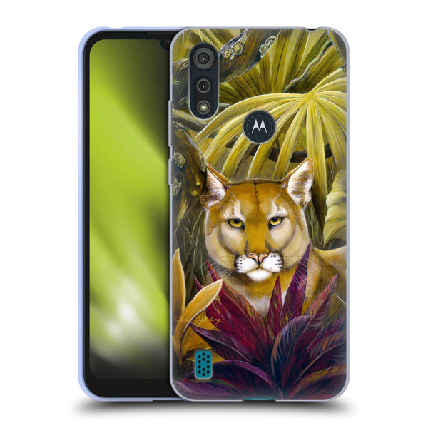 Lisa Sparling Creatures Florida Forest Panther Soft Gel Case for Motorola Moto E6s (2020)